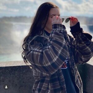 Vintage mountain ridge fleece plaid flannel